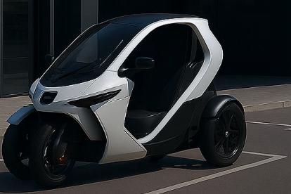 HerX Trike tilting three-wheel electric concept